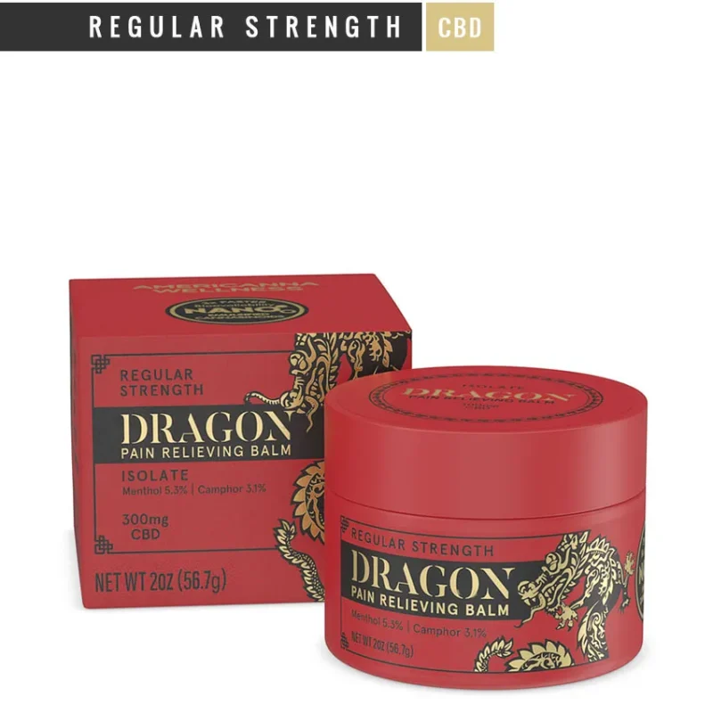 Dragon Pain Relieving Balm Regular Strength Jar - Isolate Formula with Box