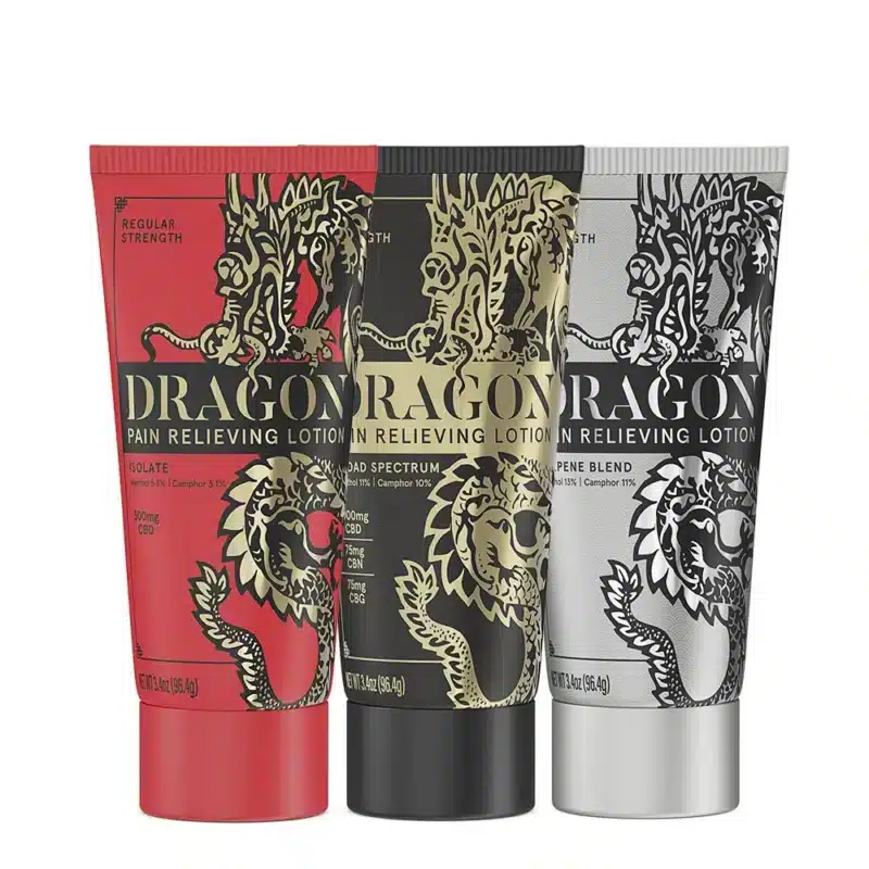 Dragon Pain Relieving Lotion Mixed (Red, Black & Gold) 3.4oz - Pack of 3