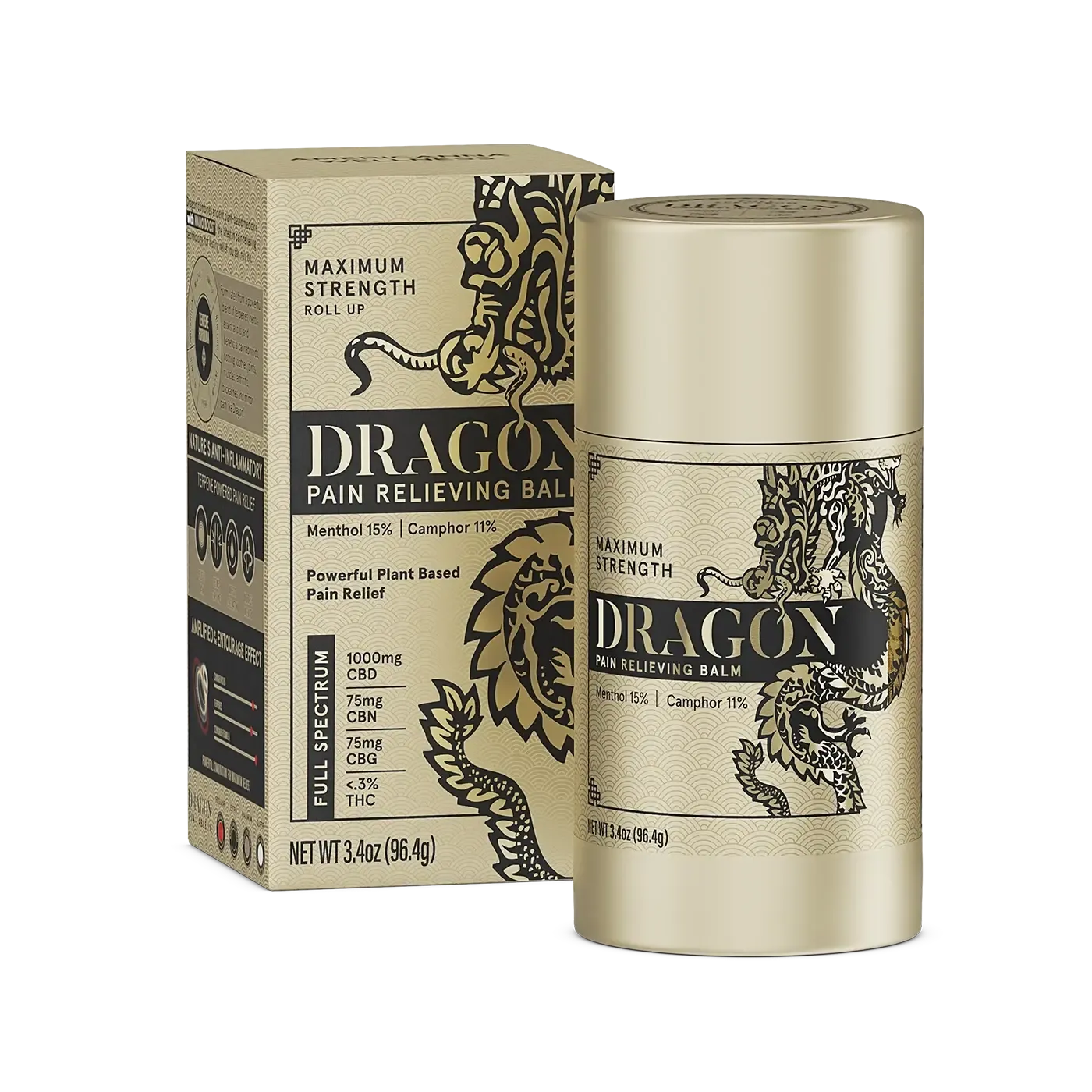 Dragon Pain Relief Balm, Maximum Strength Roll-Up, 3.4oz - Full Spectrum Formula - Image 2