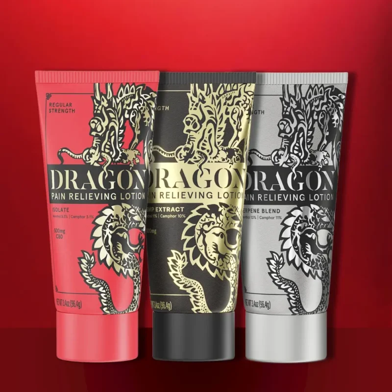 Dragon Pain Relieving Lotion Mixed (Red, Black &Gold) 3.4oz - Pack of 3