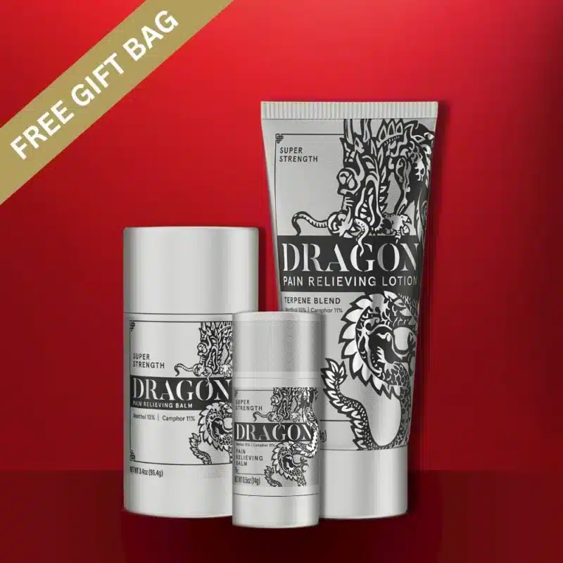 Dragon Pain Relieving Silver Bundle Terpene Blend – Lotion, Roll Up & Travel Size