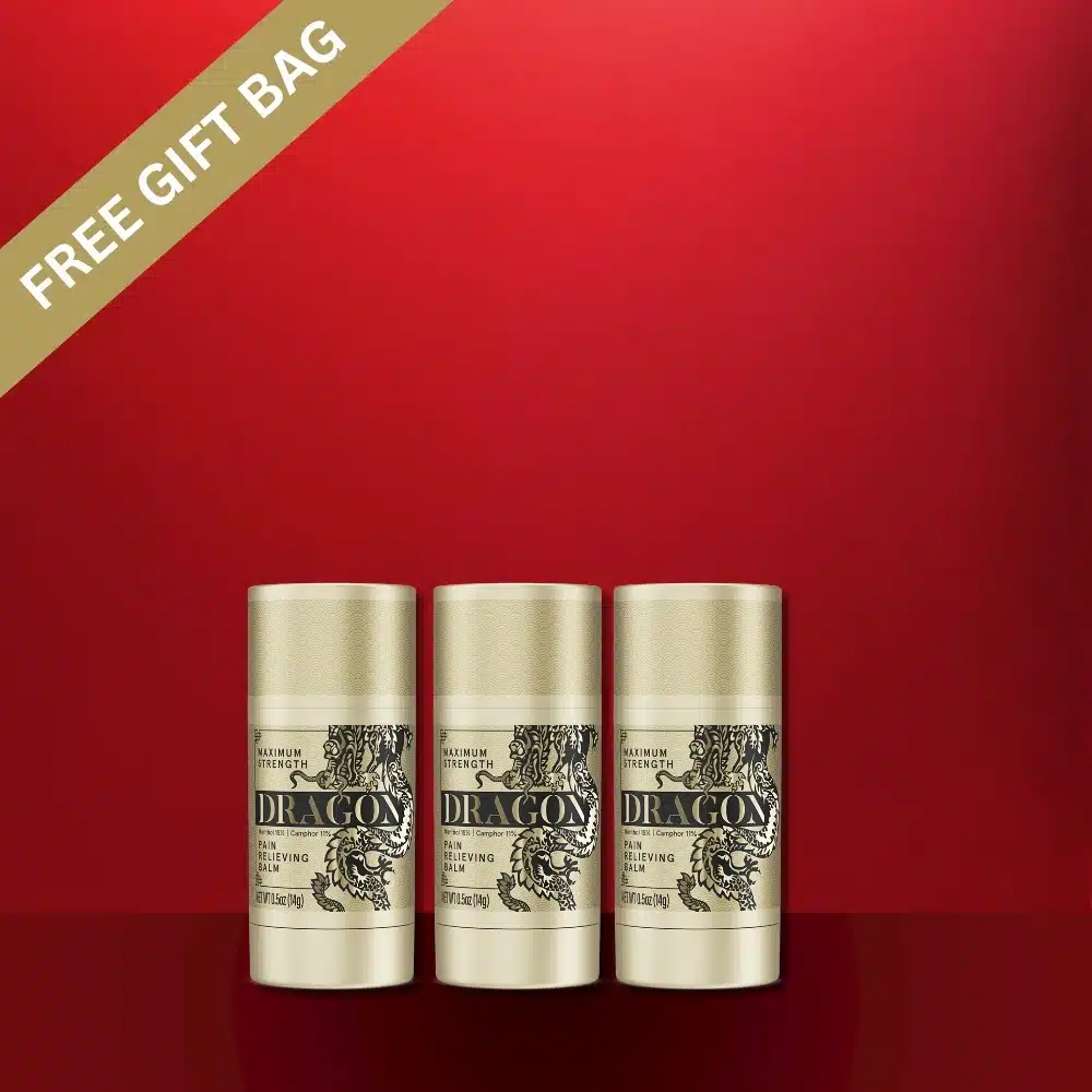 Dragon Pain Relieving Balm Travel Size Roll-Up Full Spectrum Formula 0.5oz – Pack of 3