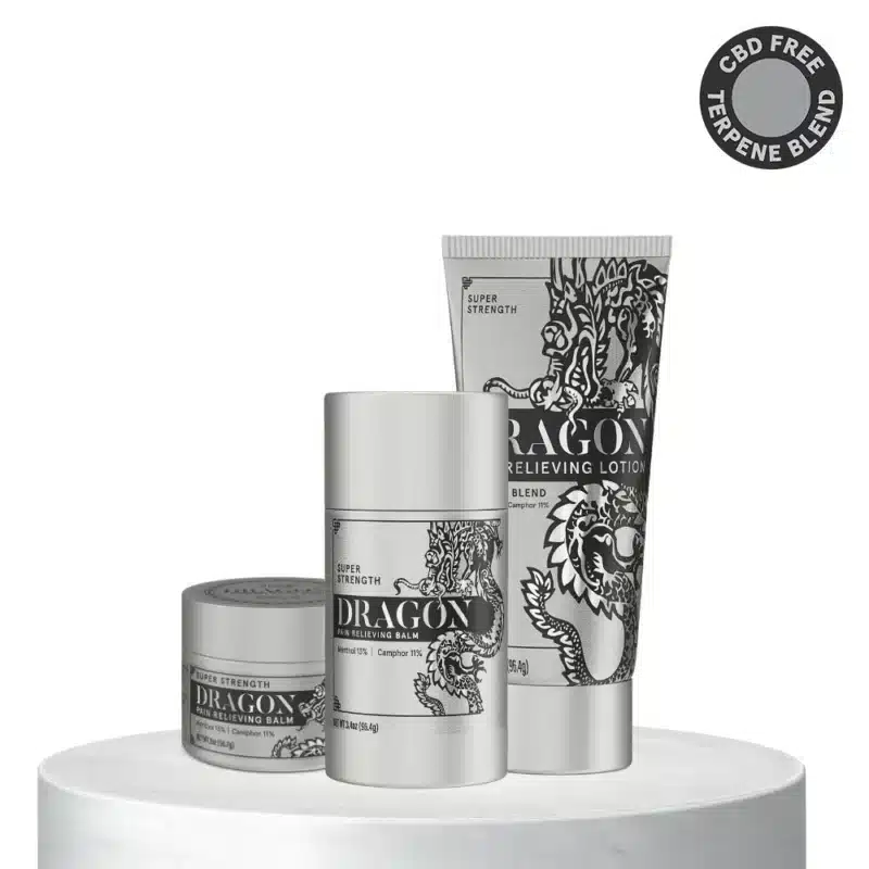 Dragon Pain Relieving Silver Bundle Terpene Blend - Jar, Roll Up & Lotion