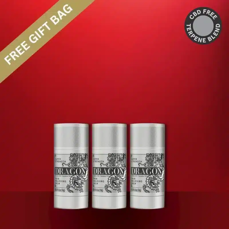 Dragon Pain Relieving Balm Travel Size Roll-Up Terpene Blend 0.5oz -Pack of 3