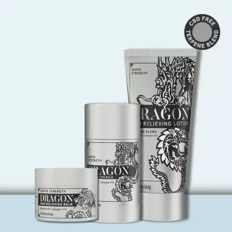 Dragon Pain Relieving Silver Bundle Terpene Blend - Jar, Roll Up & Lotion