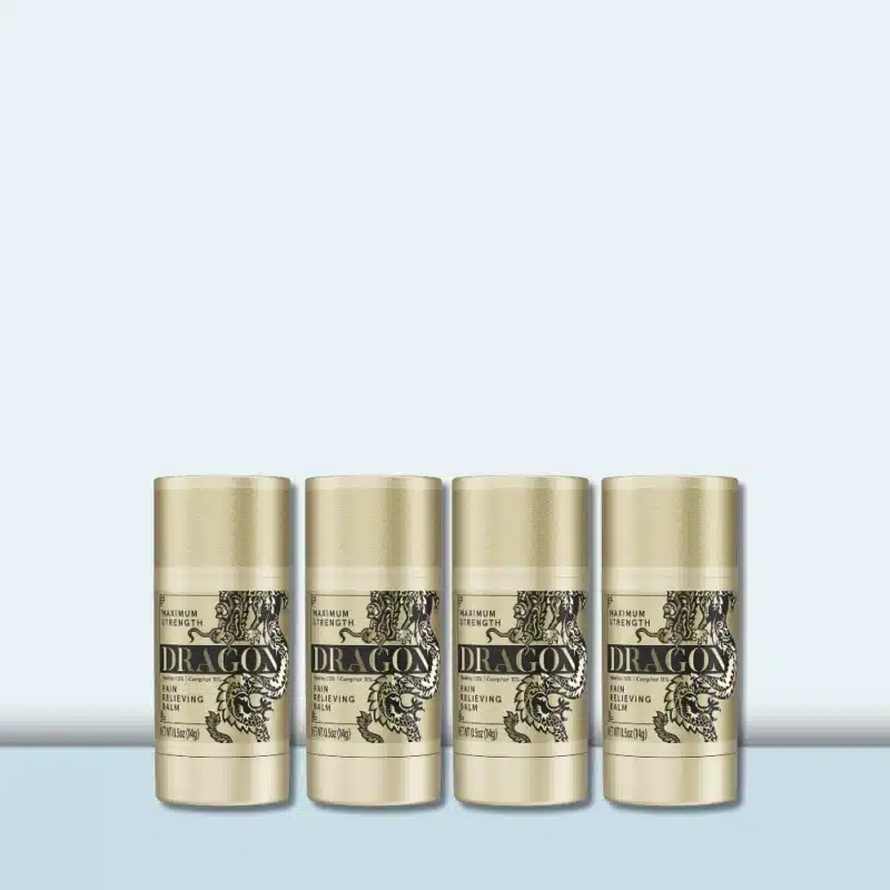 Dragon Pain Relieving Balm Travel Size Roll-Up Full Spectrum Formula 0.5oz - Pack of 4