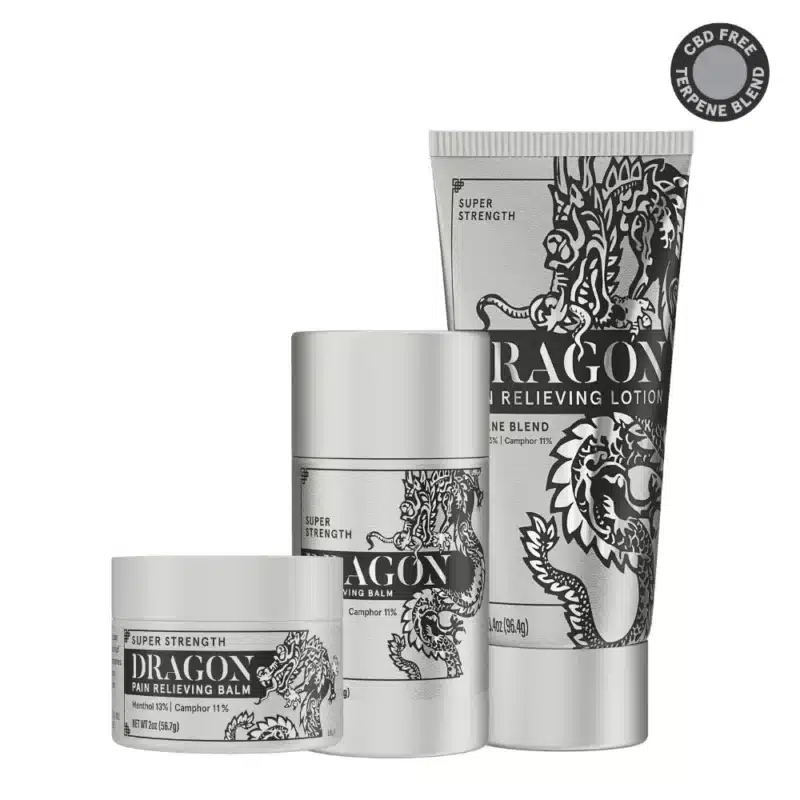 Dragon Pain Relieving Silver Bundle Terpene Blend - Jar, Roll Up & Lotion